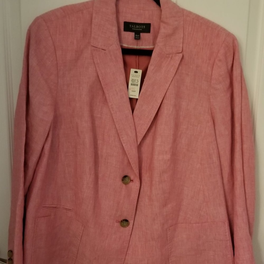 Talbots Linen Jacket 18WP NWT
